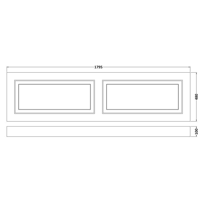 Dezine 1800mm Bath Panel Soft Grey