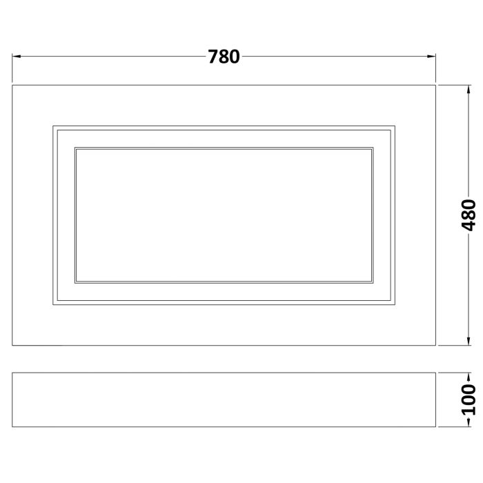 Dezine 800mm Bath Panel Dark Grey