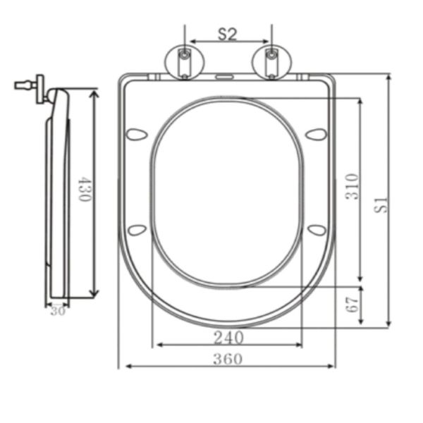 Dezine Lowther Soft Close Toilet Seat