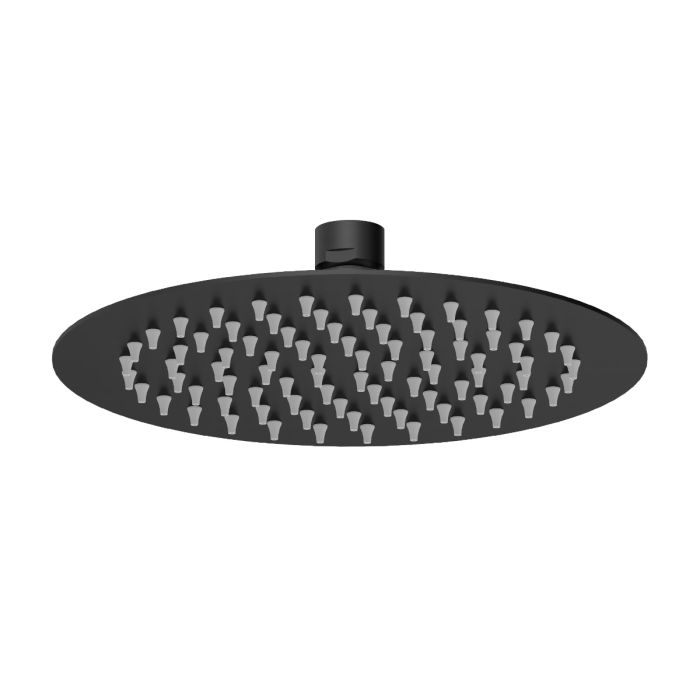 Dezine Pennar 10 200 x 200mm Matt Black Rain Shower Head