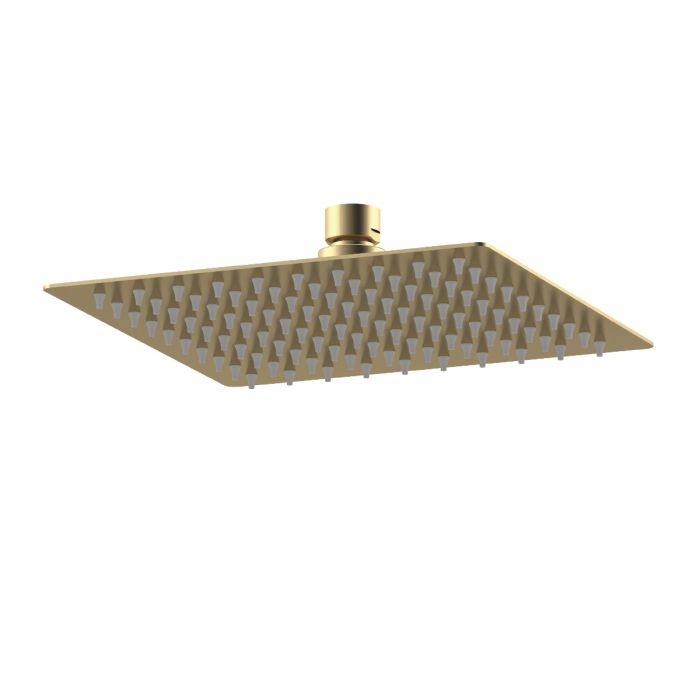 Dezine Cubo Grace 200 x 200mm Bollin Brass Rain Shower Head