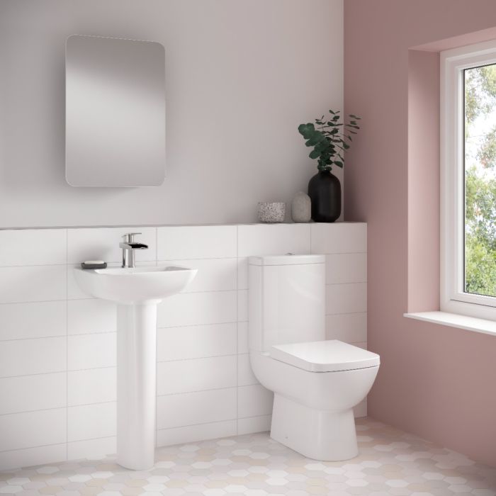 Dezine Mersey Close Coupled Toilet with Soft Close Seat