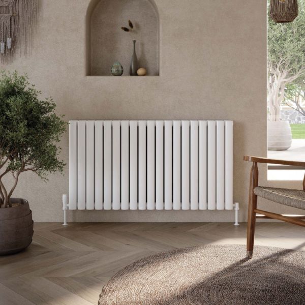 Dezine Arrow White Double Designer Radiator 600mm X 767mm