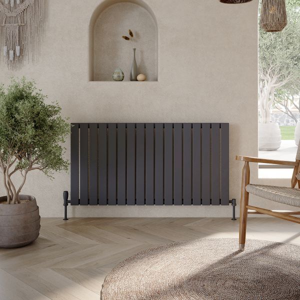 Dezine Arrow Anthracite Designer Radiator 600mm X 944mm