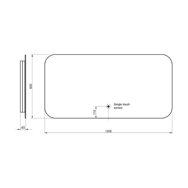 Dezine Balder Led Mirror - 1200mm X 600mm