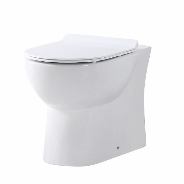 Dezine Lowther Rimless Back To Stort Toilet with Wrapover Soft Close Seat