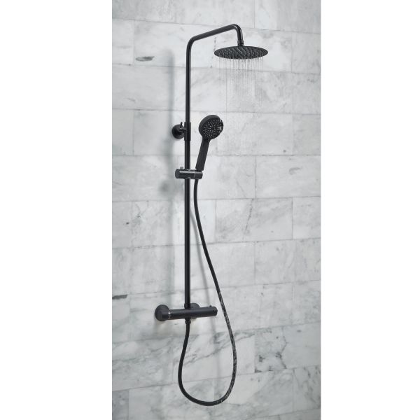 Dezine Mawddach Exposed Shower Kit -Matt Black