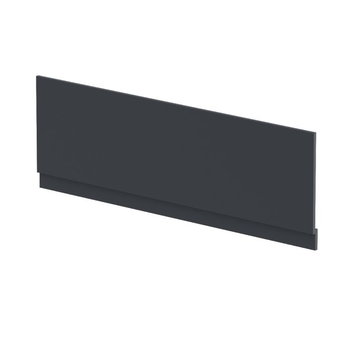 Dezine Satin Anthracite 1700mm Bath Panel with Plinth