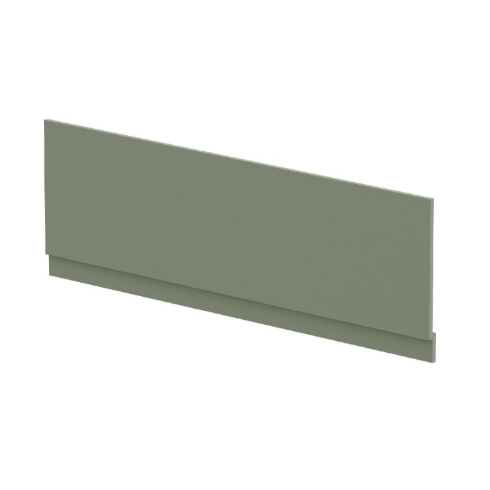 Dezine Satin Green 1700mm Bath Panel with Plinth