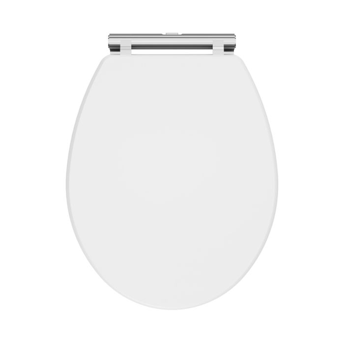 Dezine Garry Satin White Toilet Seat