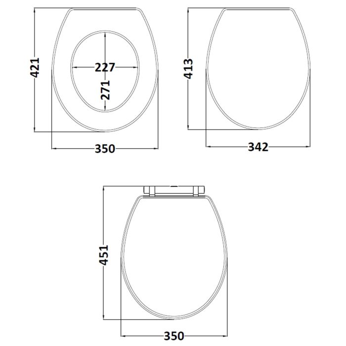 Dezine Garry Satin White Toilet Seat