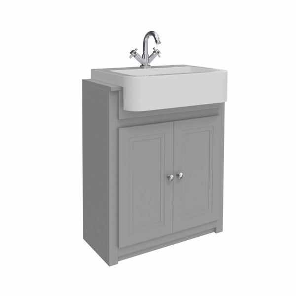 Dezine Swale 660mm Orwell Grey Floorstanding Vanity Unit