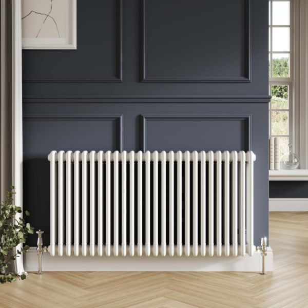 Dezine 3 Column Horizontal White Designer Radiator 600mm X 1190mm