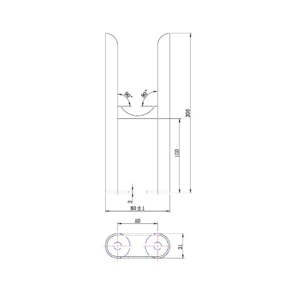 Dezine 2 Column Radiator Feet - Raw Metal