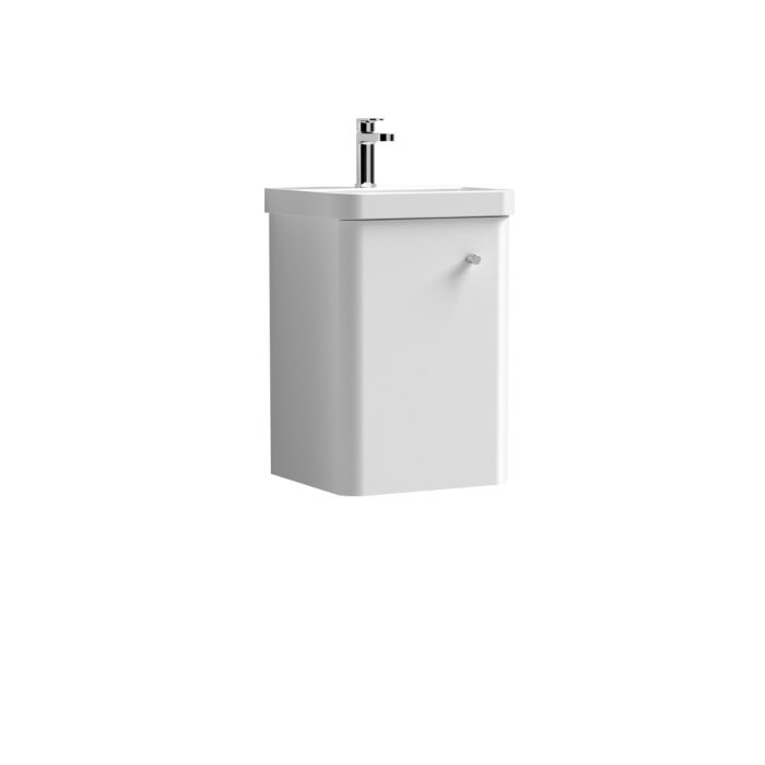 Dezine Conwy 400mm Gloss White Stort Hung Vanity Unit