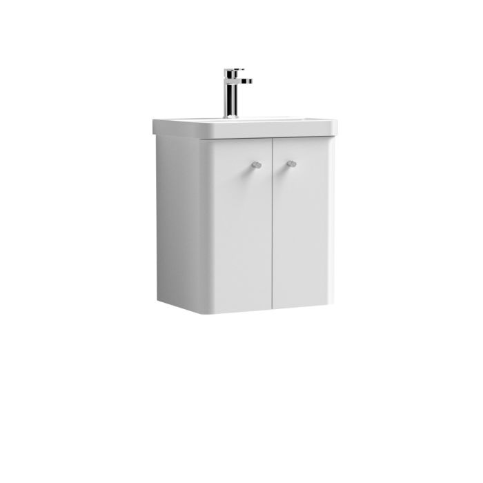 Dezine Conwy 500mm Gloss White Stort Hung Vanity Unit