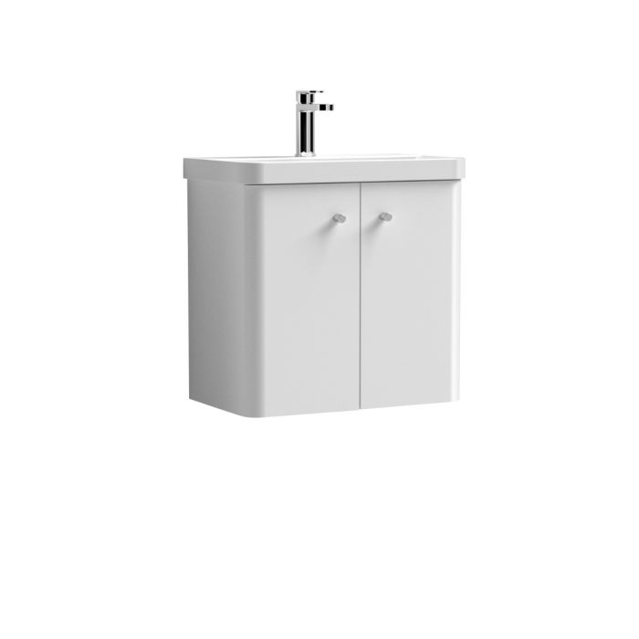 Dezine Conwy 600mm Gloss White Stort Hung Vanity Unit