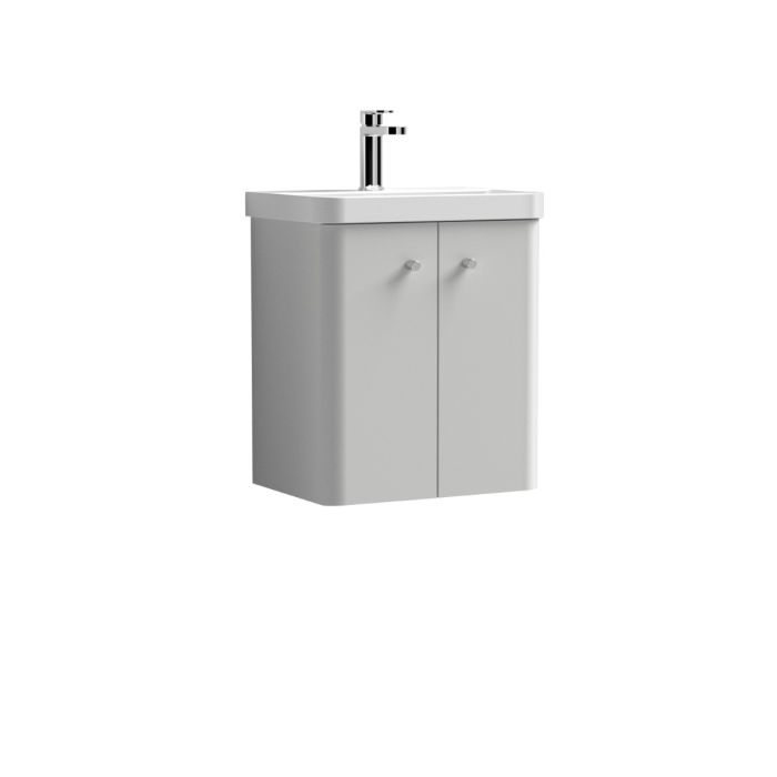 Dezine Conwy 500mm Light Gloss Grey Stort Hung Vanity Unit