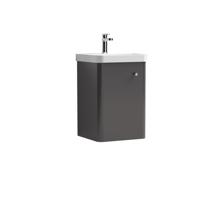 Dezine Conwy 400mm Gloss Grey Stort Hung Vanity Unit