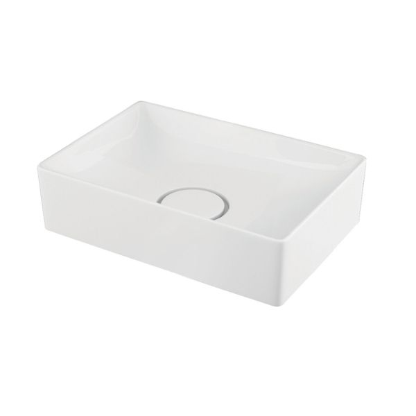 Dezine Ogwen 420mm Countertop Basin - White