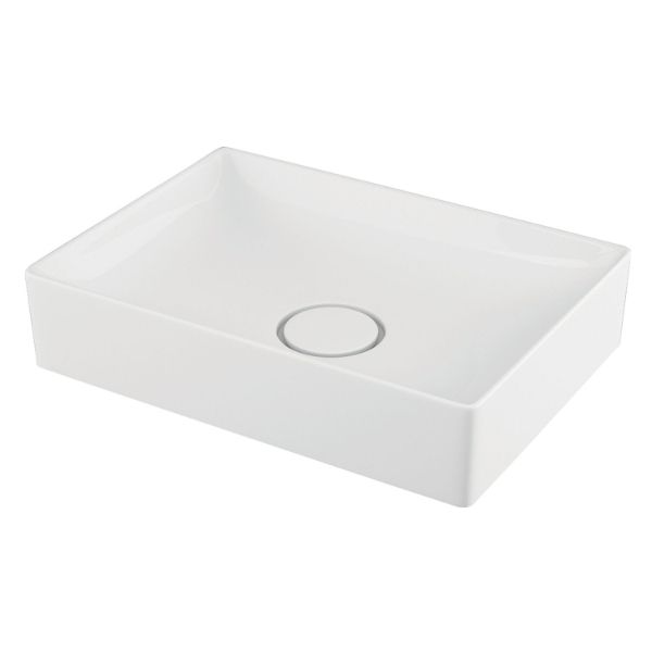 Dezine Ogwen 500mm Countertop Basin - White