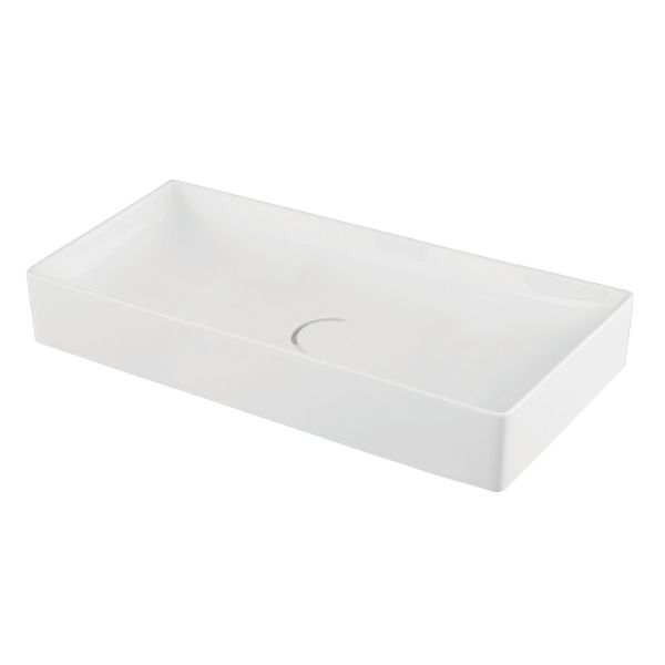 Dezine Ogwen 750mm Countertop Basin - White