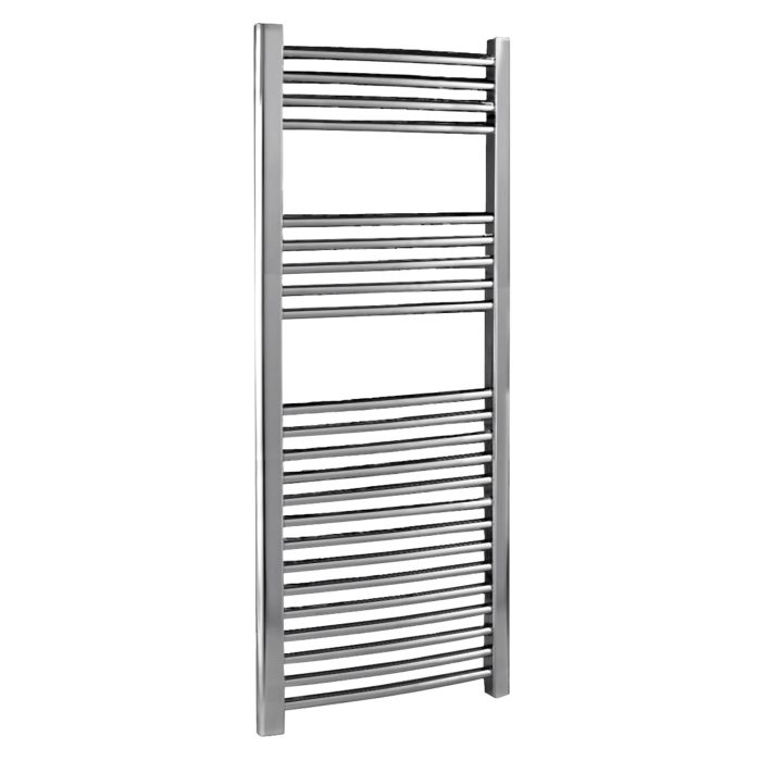 Dezine 400mm x 800mm Curved Chrome Towel Rail