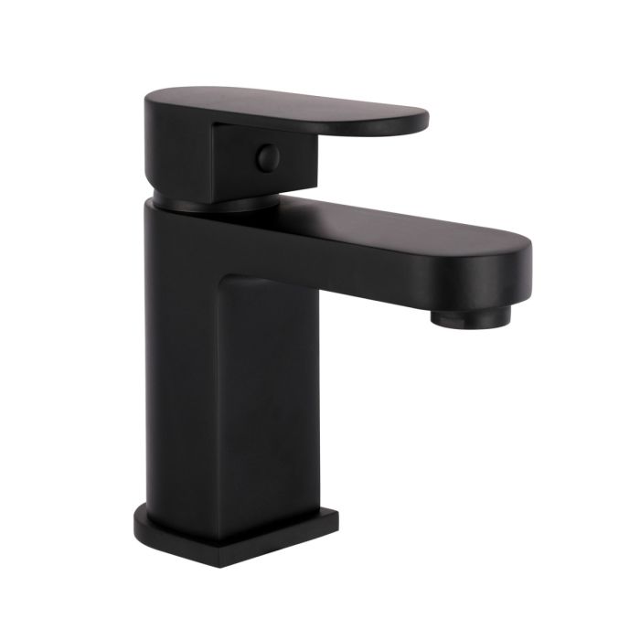 Dezine Indus Black Basin Mixer with Push Button Waste