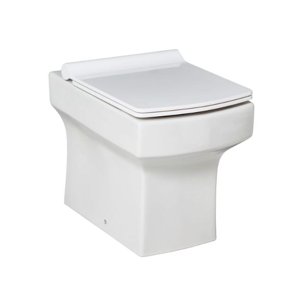 Dezine Eamont Back To Stort Toilet with Wrapover Soft Close Seat