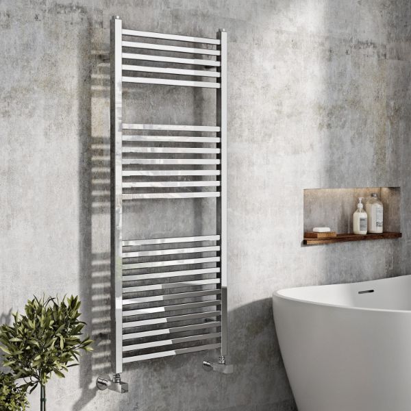 Dezine Nidd Designer Towel Rail - 800mm X 500mm - Chrome