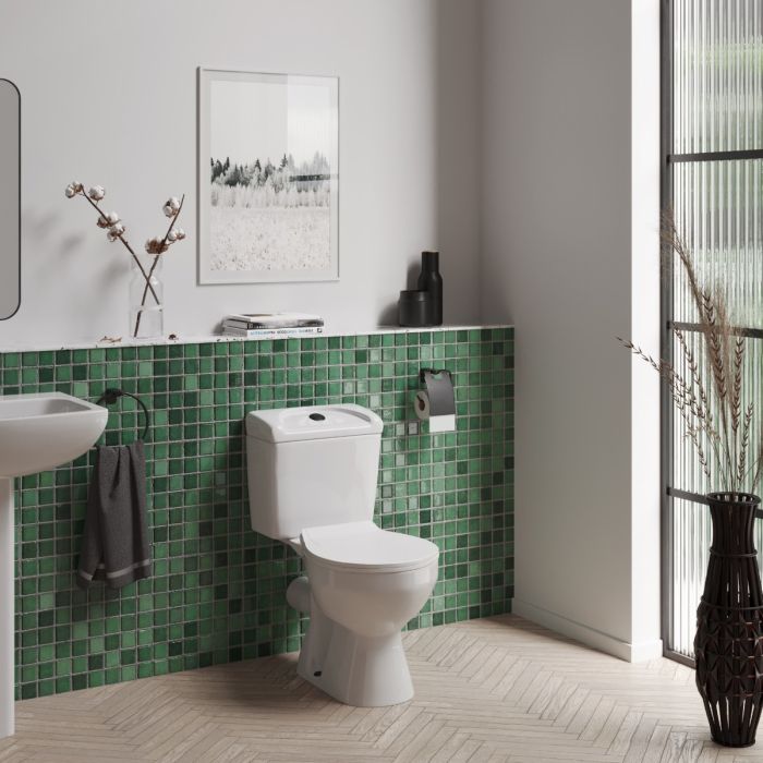 Dezine Dearne Close Coupled Toilet with Seat