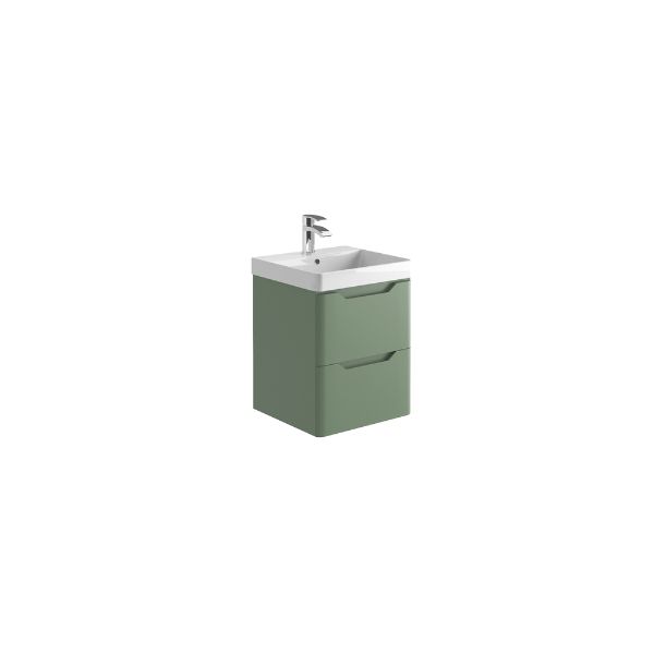 Dezine Kale 500mm Green Stort Hung Vanity Unit