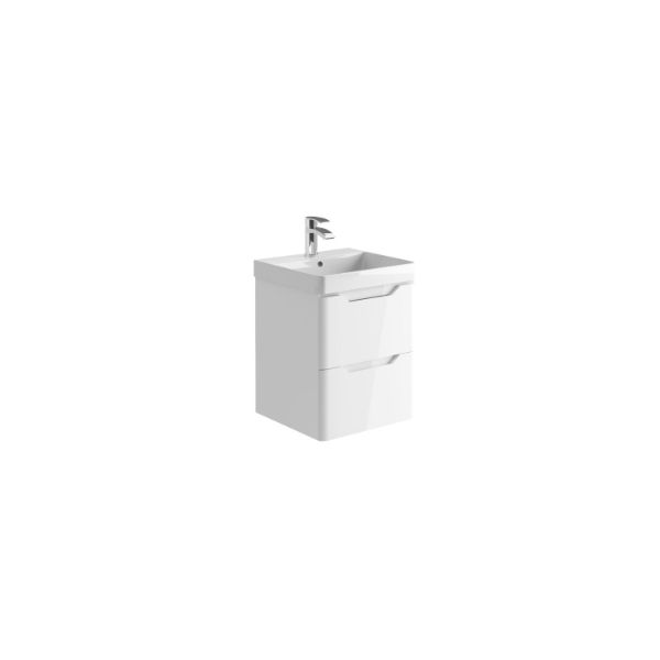 Dezine Kale 500mm Gloss White Stort Hung Vanity Unit