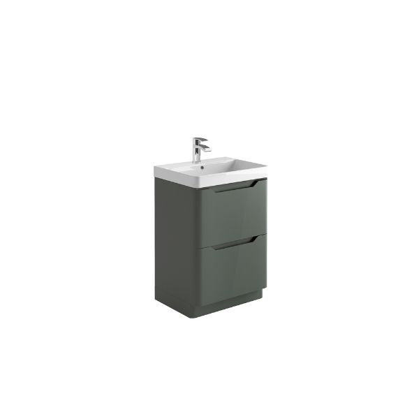 Dezine Kale 600mm Anthracite Floorstanding Vanity Unit