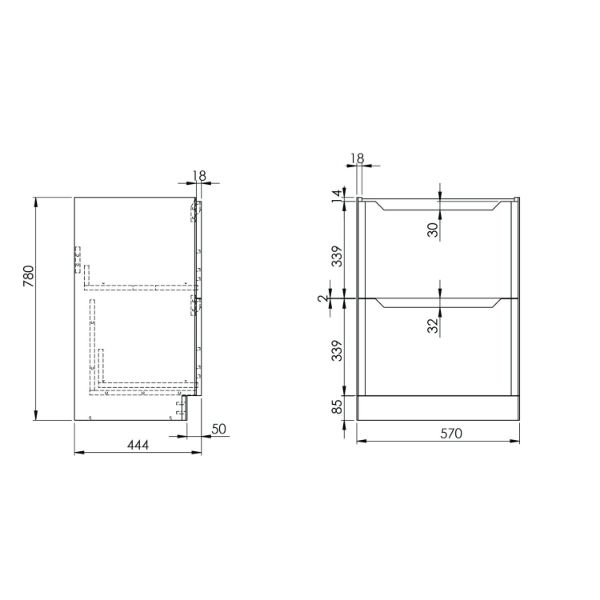 Dezine Kale 600mm Anthracite Floorstanding Vanity Unit