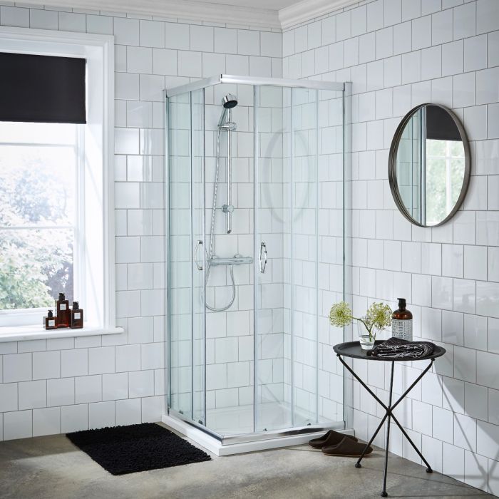 Dezine 5mm Square Corner Entry Shower Enclosure