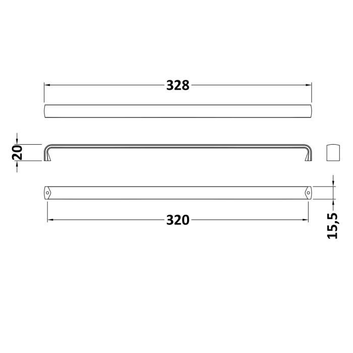 Dezine Chrome Nithline D Handle