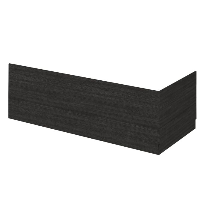 Dezine Hacienda Black 1700mm Bath Panel with Plinth