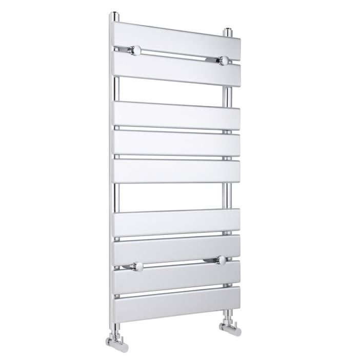 Dezine Chrome 950 x 500mm Flat Panel Towel Rail