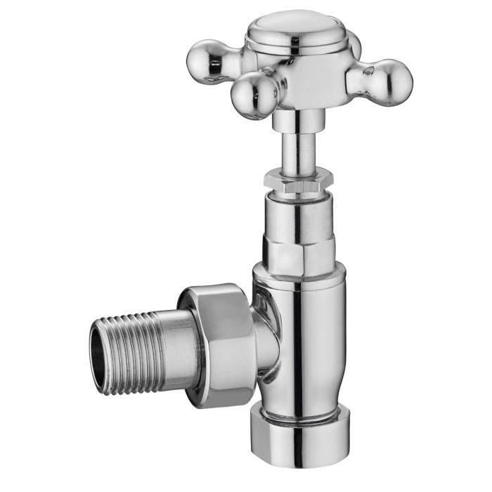 Dezine Crosshead Angled Radiator Valves - Pair