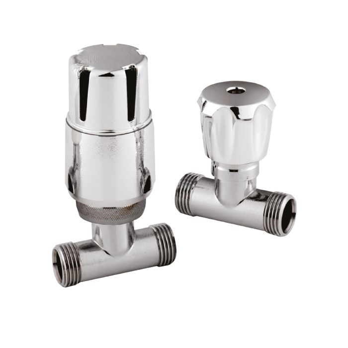 Dezine Thermostatic Valves, Straight, Pair