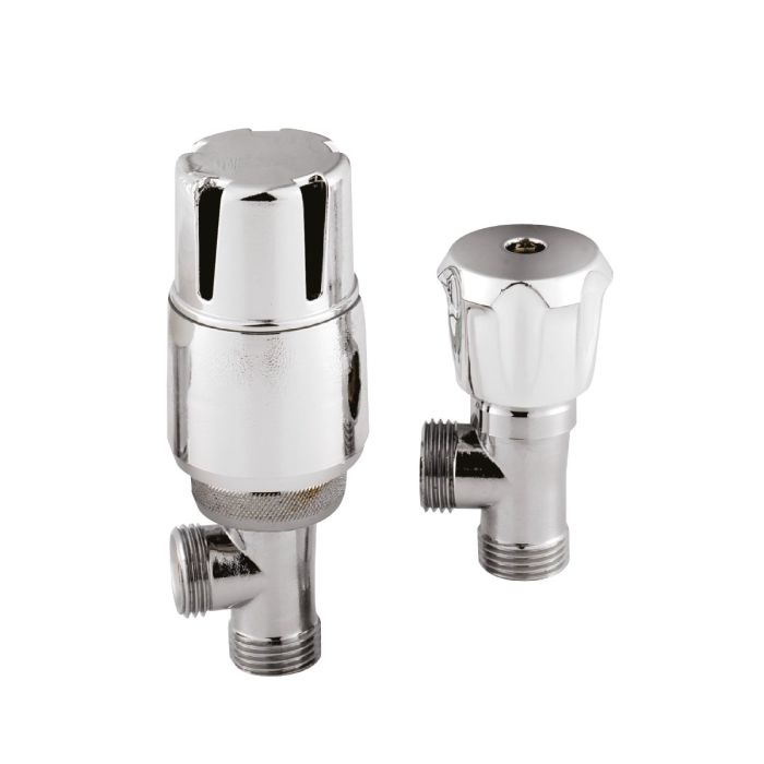 Dezine Thermostatic Valves, Angled, Pair