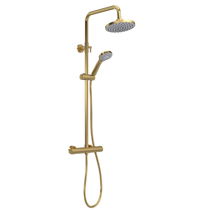 Dezine Pennar 10 Bollin Brass 2 Oulet Exposed Shower Kit