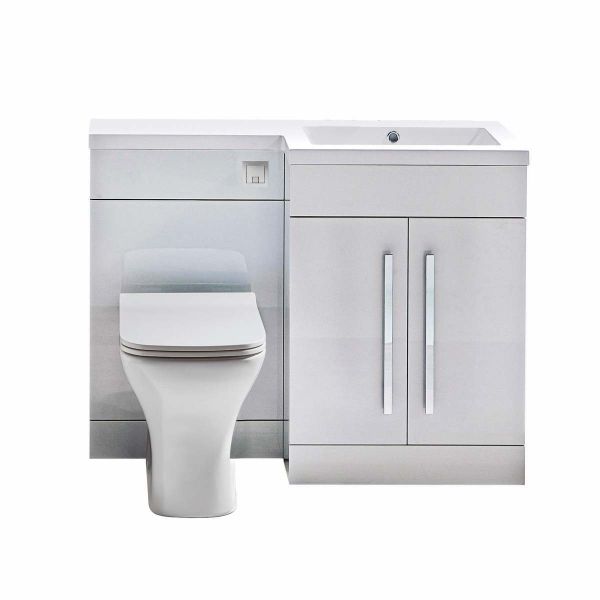 Dezine Nene 1100mm Gloss White Right Hand Combination Pack