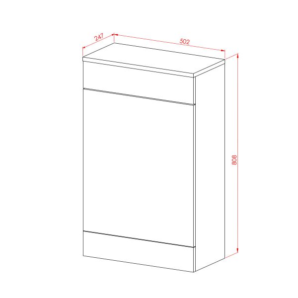 Dezine Medway 500mm Anthracite WC Unit