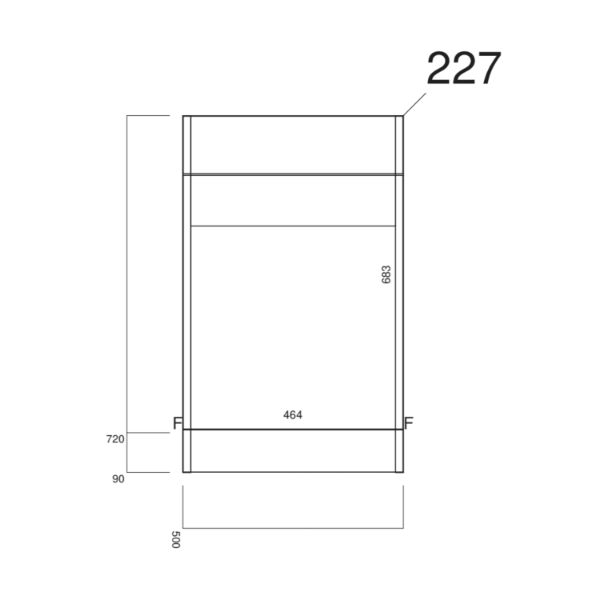 Dezine Nene 500mm Gloss White WC Unit