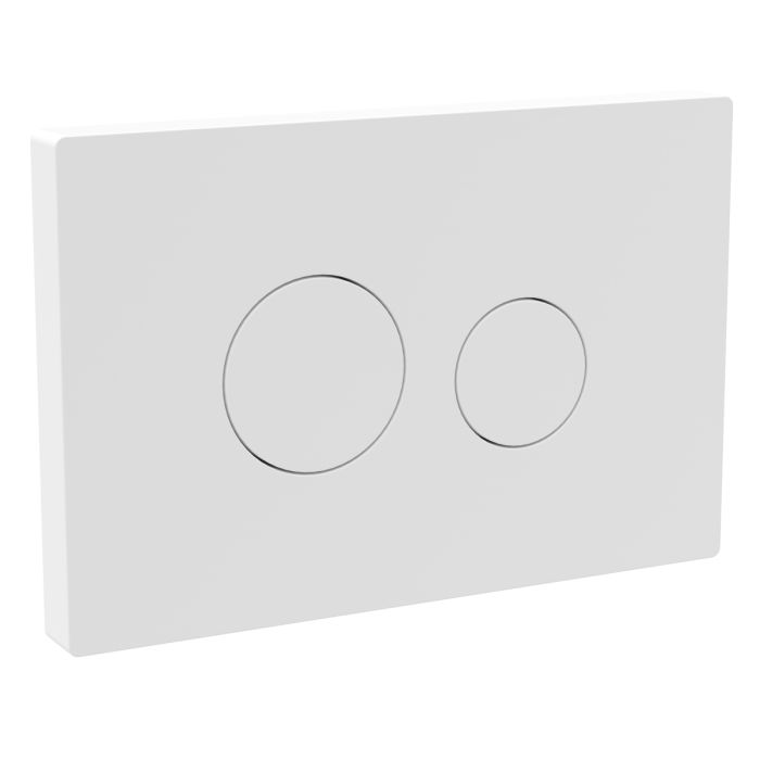 Dezine Matt White Dual Flush Plate