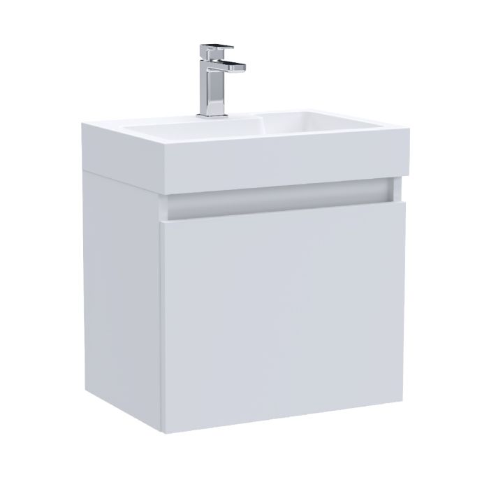 Dezine Ithon 500mm Gloss White Stort Hung Vanity Unit