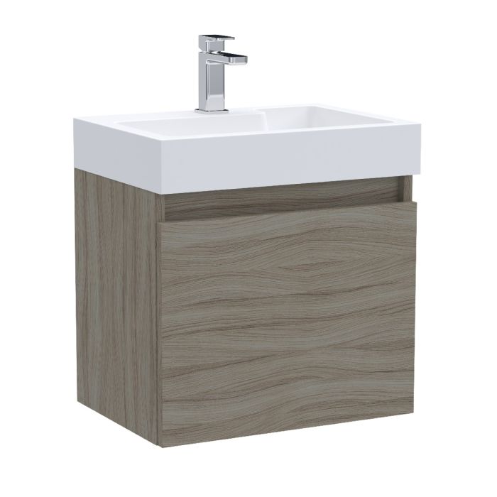 Dezine Ithon 500mm Driftwood Stort Hung Vanity Unit