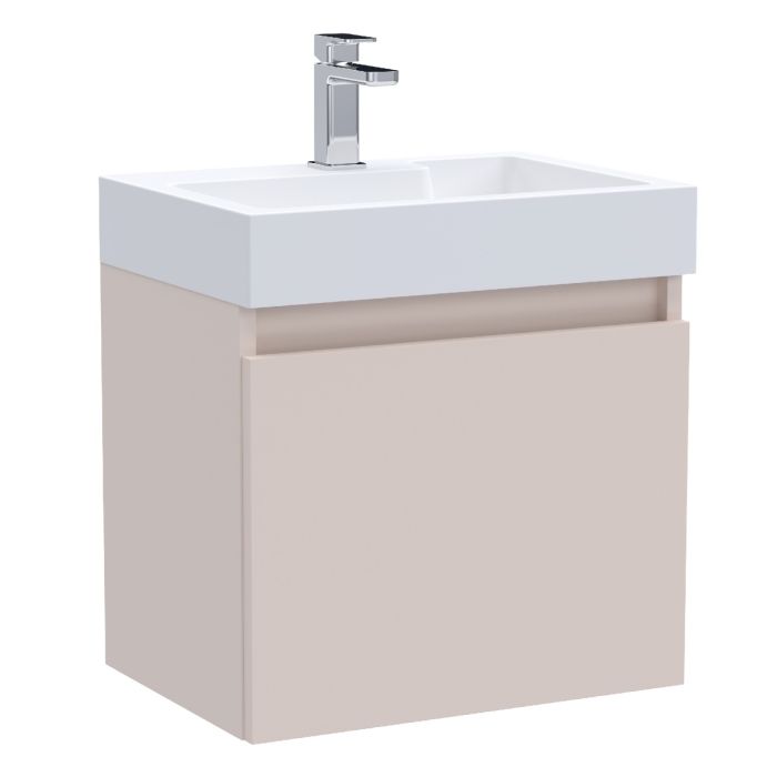 Dezine Ithon 500mm Blush Pink Stort Hung Vanity Unit